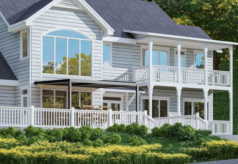 aluminium wall mounted pergola 8610H（1）