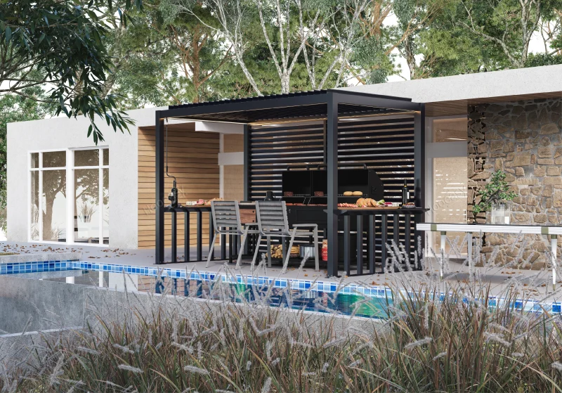 aluminum grill pergola 8610Q（1）