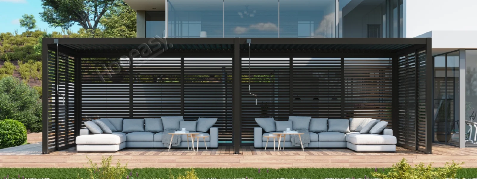 aluminum sliding fixed louver wall 9650（4）