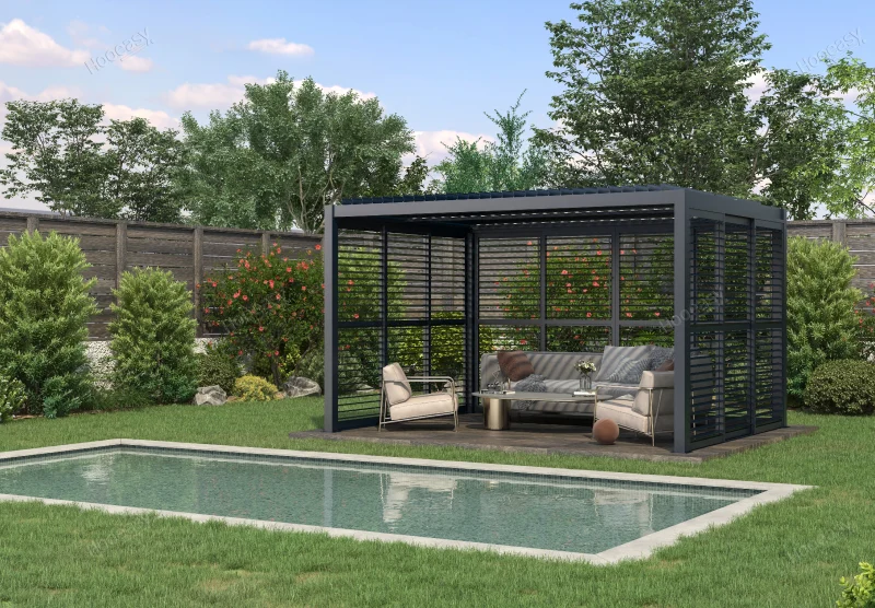 aluminum sliding movable louver wall 9630（1）