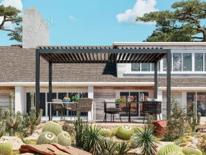 basic louvered pergola 8640（3）