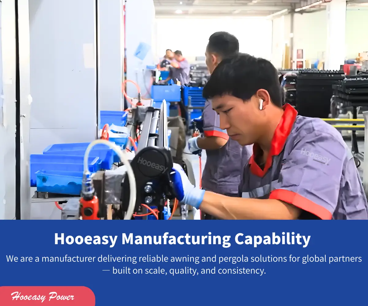 International Women’s Day 2026: How Pergolas Empower Women to Create Better Outdoor Living Spaces 6 pergola factory production line aluminum pergola manufacturing