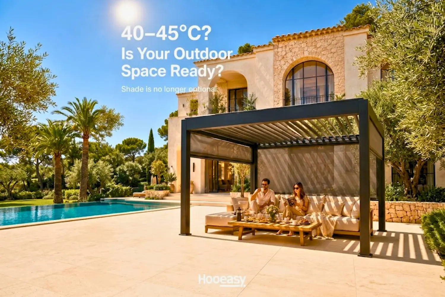 Why Top Interior Designers Are Making Pergolas Part of Luxury Home Design 4 Custom aluminum pergola with zip screens and glass panels creating year round outdoor room