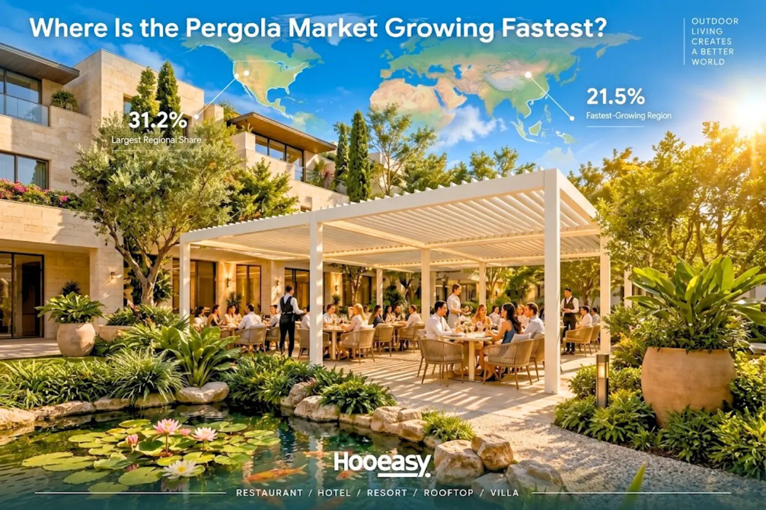 Pergola Market to Hit $4.74B in 2026: What B2B Buyers Need to Know 1 Global pergola market 2026 and modern aluminum pergola for B2B buyers